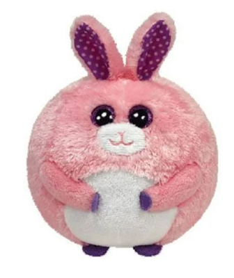 TY BEANIE BALLZ- CARNATION THE PINK BUNNY