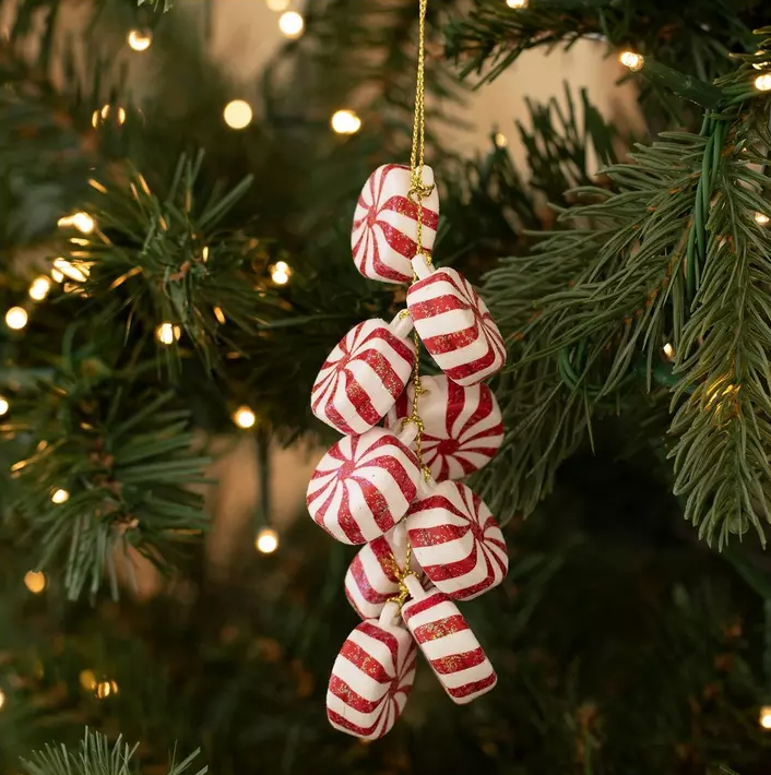 PEPPERMINT CLUSTER ORNAMENT