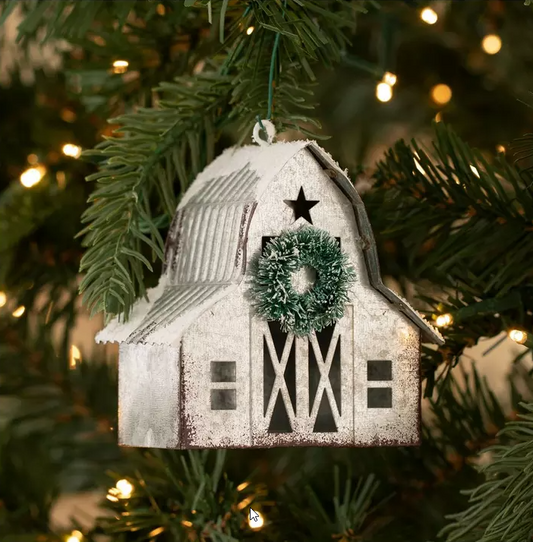 GALVANIZED BARN ORNAMENT
