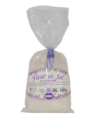 LE PALUDIER GUERANDE FLEUR DE SEL IN CLEAR BAG 8.8oz. FINISHING SEA SALT