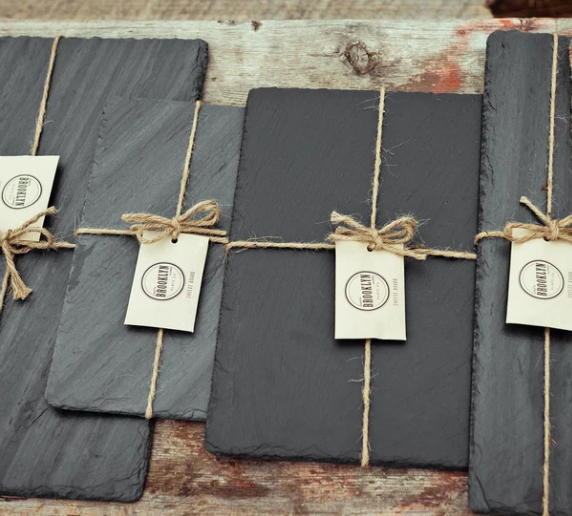 SLATE CHEESE BOARD WITH CHALK - 10" x 14"