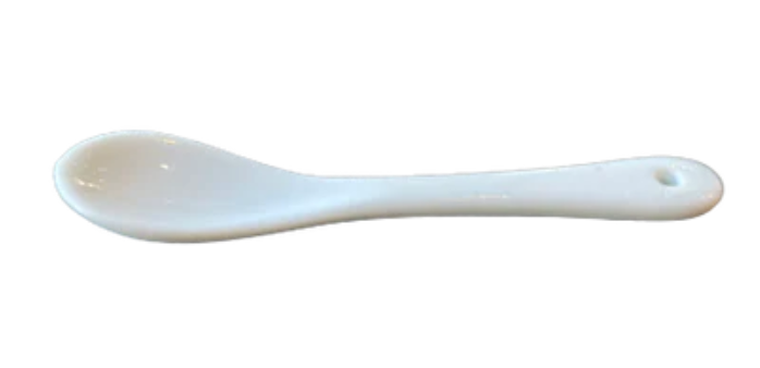 MONCHOIX WHITE CERAMIC SALT SPOON