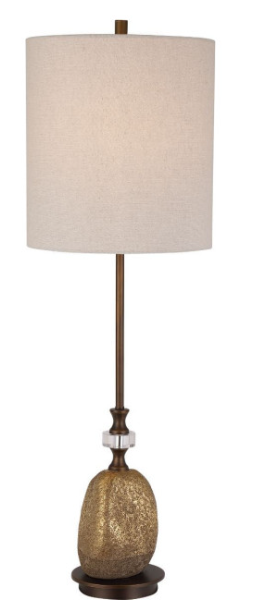 UTTERMOST AURUM BUFFET LAMP WITH OATMEAL SHADE