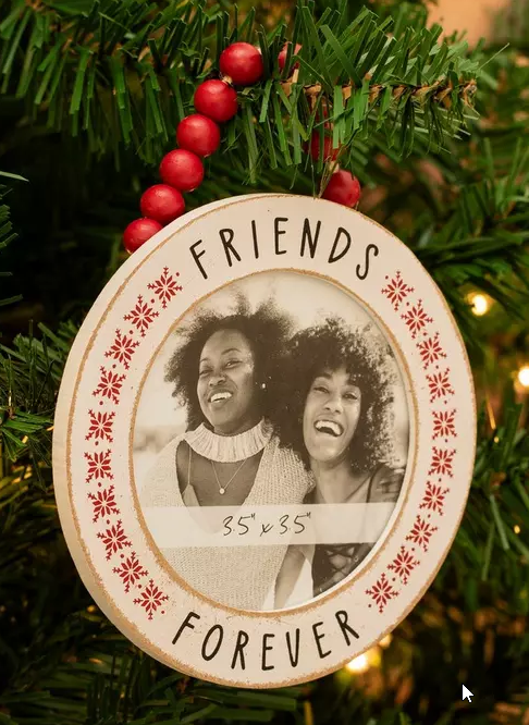 FRIENDS FOREVER WOOD FRAME ORNAMENT