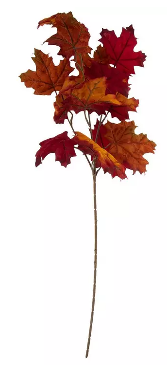 FALL MAPLE LEAVES STEM Burgandy & Orange