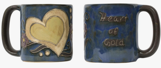 MARA STONEWARE HEART OF GOLD MUG