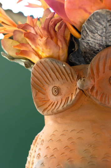 TERRACOTTA OWL PLANTER