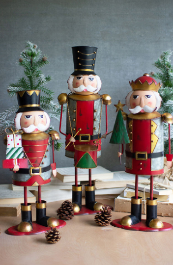 PAINTED METAL NUTCRACKERS