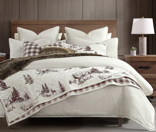 H.E. WHITE PINE REVERSIBLE QUILT SET