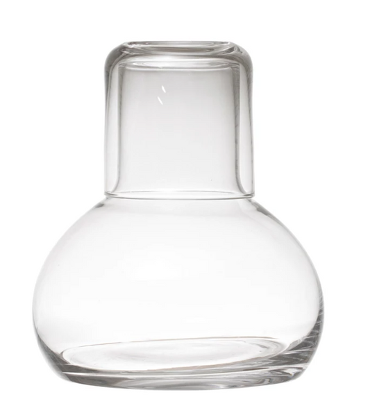 BLOOMINGVILLE GLASS CARAFE W/ GLASS