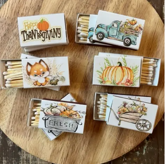 THANKSGIVING/FALL FARM MATCHBOX COLLECTION- ASSORTMENT OF 6