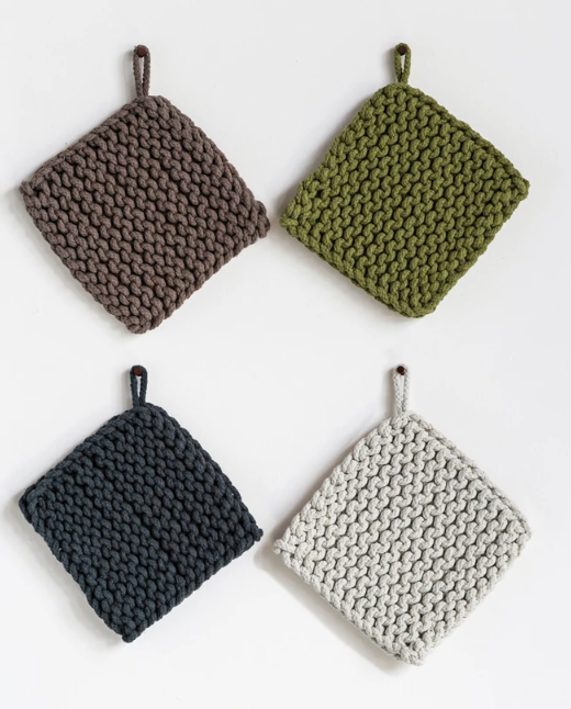 POT HOLDERS HAND CROCHETED COTTON