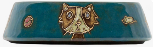 MARA STONEWARE CAT DISH - SMALL