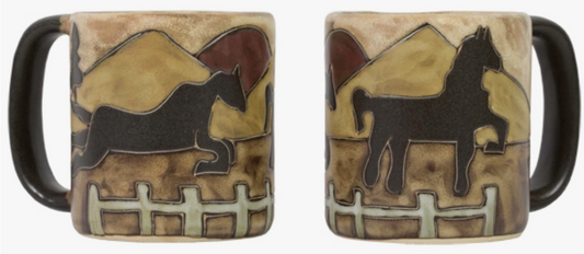 MARA STONEWARE EQUESTRIAN HORSE MUG