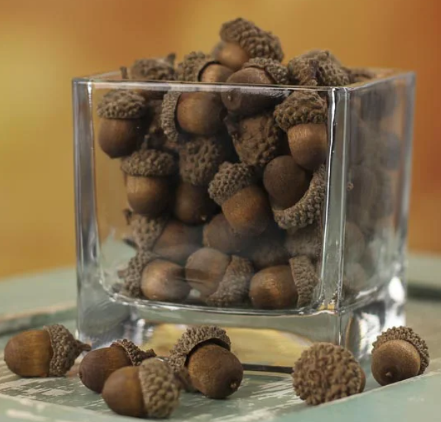 FAUX WOOD ACORNS