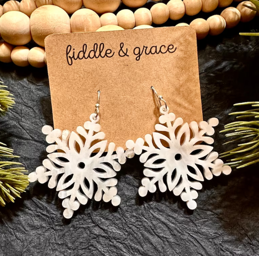 FIDDLE & GRACE SNOWFLAKE EARRINGS