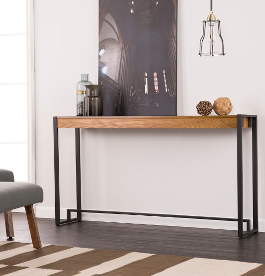 MODERN NARROW INDUSTRIAL CONSOLE TBLE