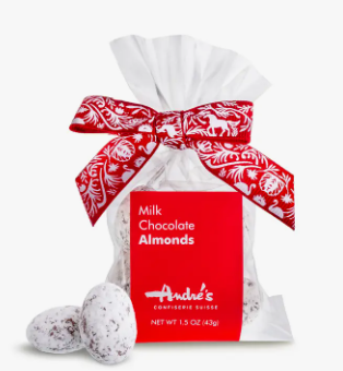 ANDRE'S CHOCOLATE ALMONDS 3oz BAG