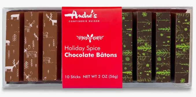 ANDRE'S HOLIDAY CHOCOLATE BATONS