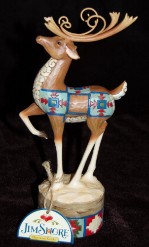 JIM SHORE HEARTWOOD CREEK HOLIDAY MAGIC REINDEER FIGURINE