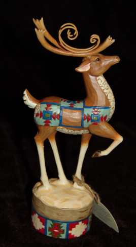 JIM SHORE HEARTWOOD CREEK HOLIDAY MAGIC REINDEER FIGURINE