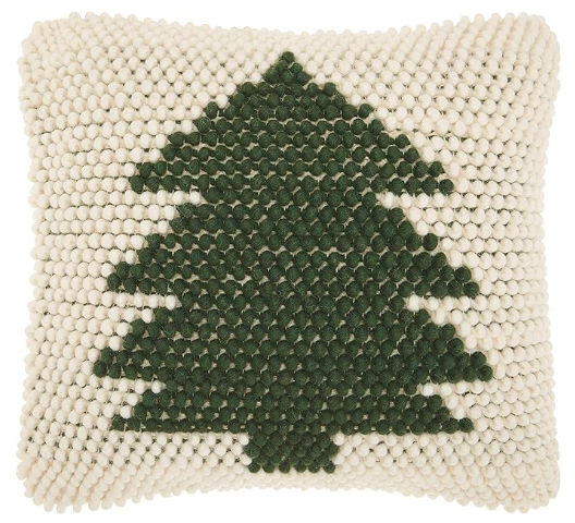 CHRISTMAS TREE LOOPS 22x22 THROW PILLOW