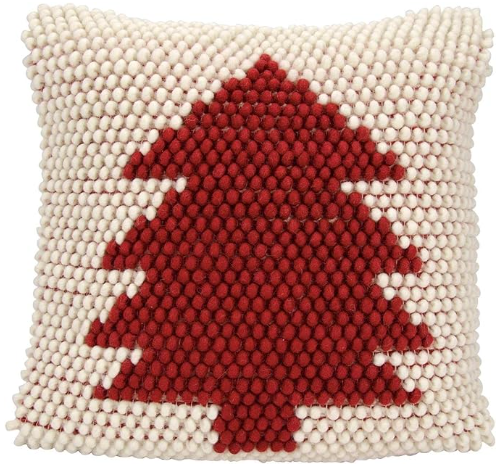 CHRISTMAS TREE LOOPS 22x22 THROW PILLOW