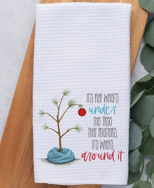 UNDER THE TREE CHRISTMAS KITCHEN TOWEL