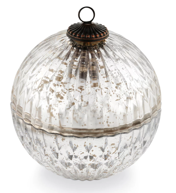 SILVER BALSAM & CEDAR MERCURY ORNAMENT CANDLE