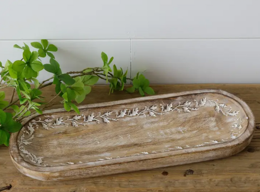 CARVED WOOD TRAY