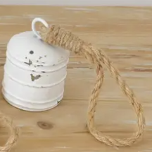 DISTRESSED COW BELLS - WHITE