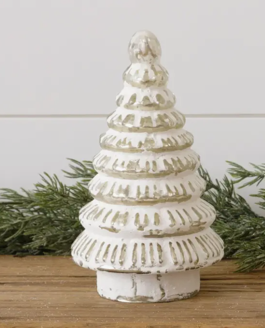 FROSTED MERCURY GLASS CHRISTMAS TREES