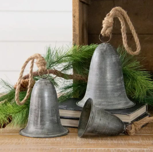 PEWTER TONE VINTAGE BELLS