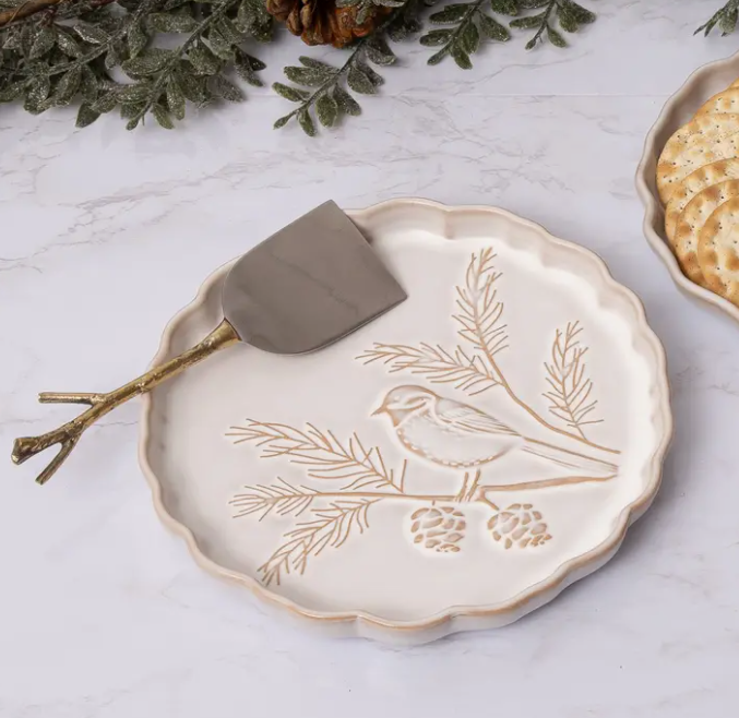 WINTER WOODLAND DECORATIVE SERVING DISH