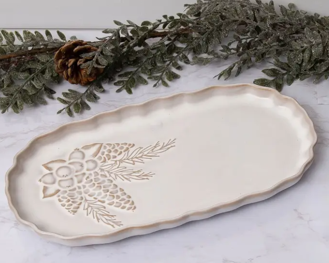 WINTER WOODLAND DECORATIVE SERVING DISH