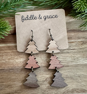 FIDDLE AND GRACE DANGLE TREE EARRINGS