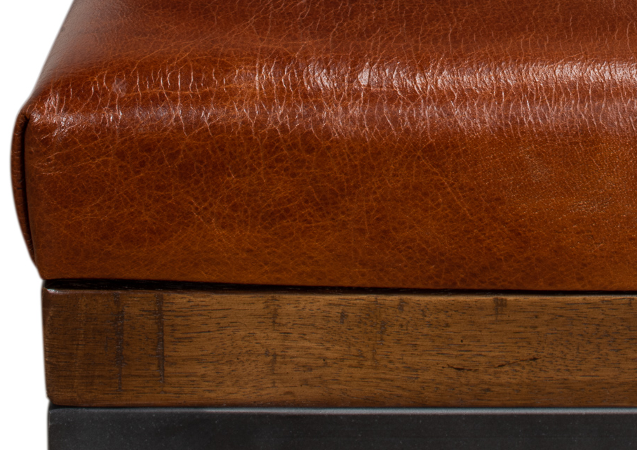 LEATHER CUSHION BENCH