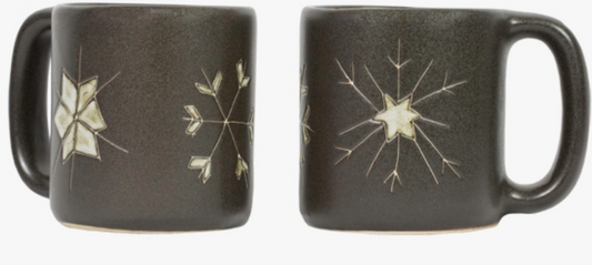 MARA STONEWARE SNOWFLAKES MUG