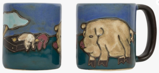 MARA STONEWARE PIG MUG