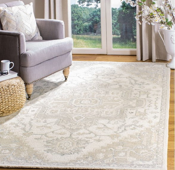 HAND TUFTED 100% WOOL IVORY/BEIGE RUG