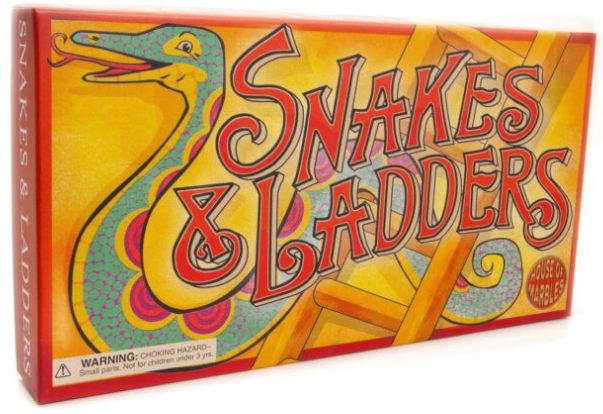 VINTAGE SNAKES AND LADDERS GAME