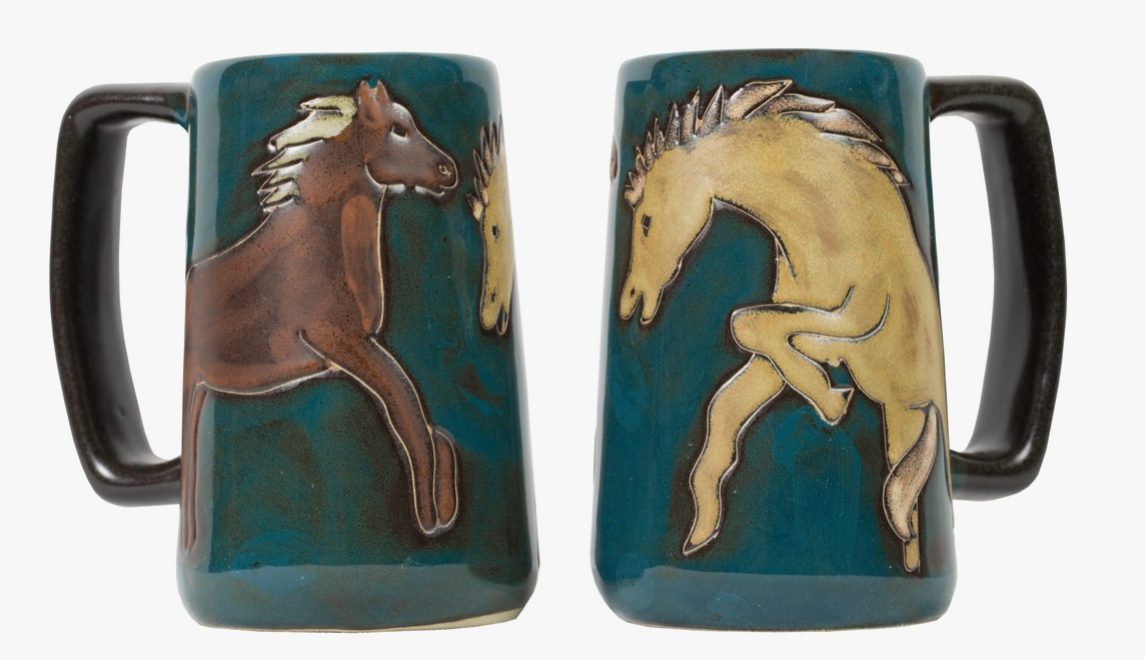 MARA STONEWARE HORSES STEIN