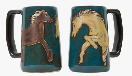 MARA STONEWARE HORSES STEIN