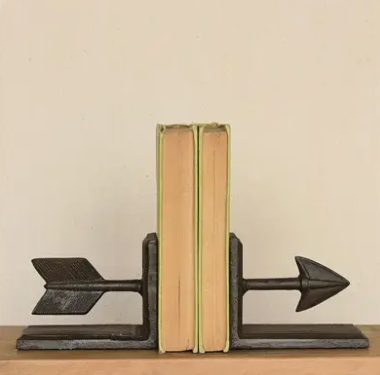 ARROW CAST IRON BOOKENDS