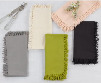 FRINGED 20" COTTON DINNER NAPKIN