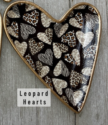 DECOUPAGE CERAMIC HEART DISH