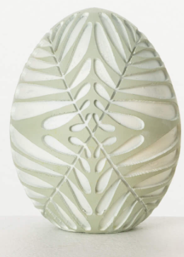 SCULPTED BOTANICAL EGG DECOR