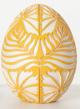 SCULPTED BOTANICAL EGG DECOR