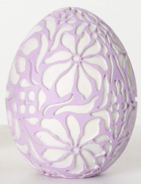 SCULPTED BOTANICAL EGG DECOR