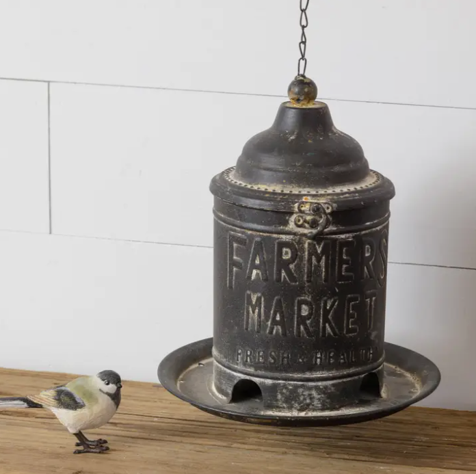 FARMERS MARKET METAL BIRD FEEDER